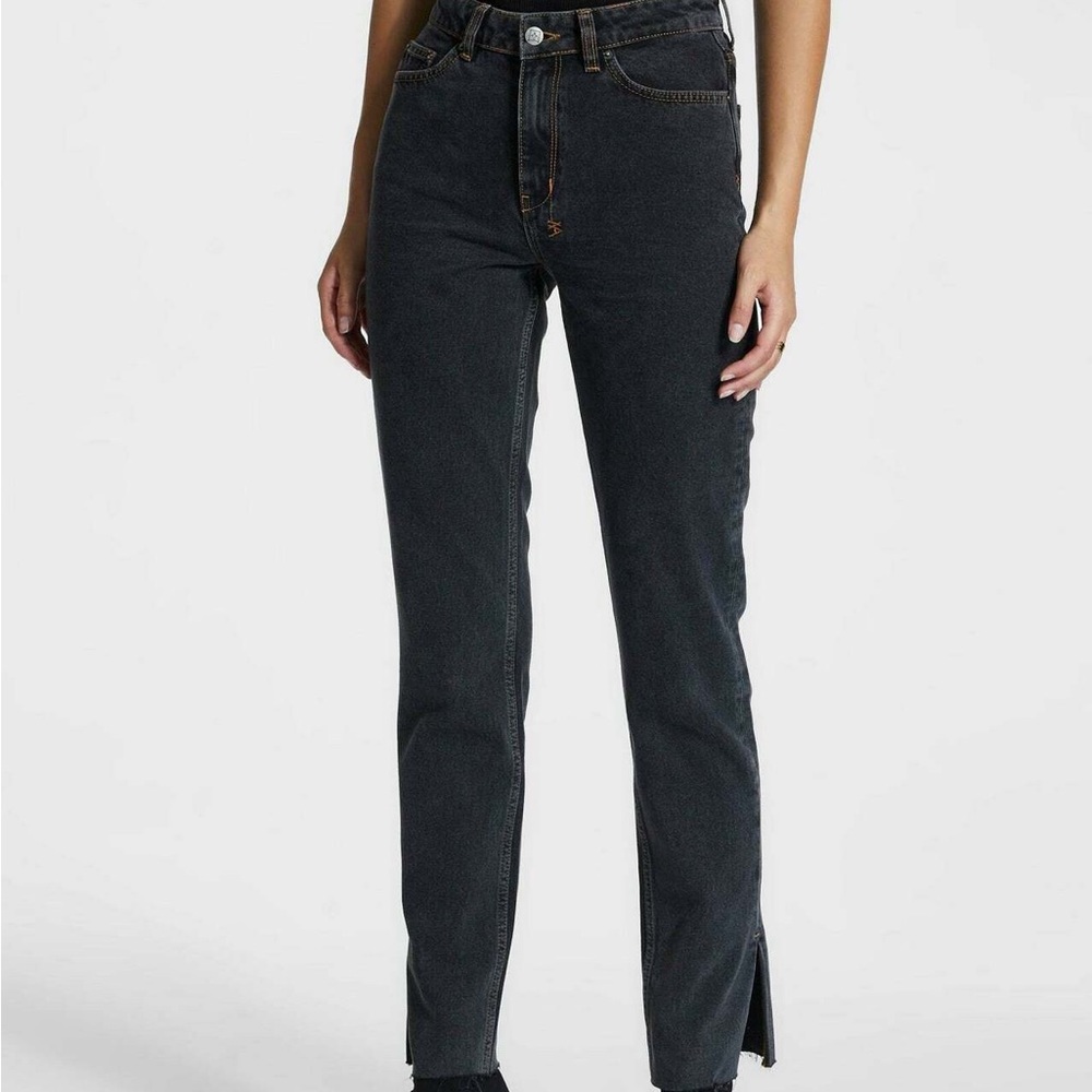 NEW Ksubi Melrose Raven Split Hem Jeans